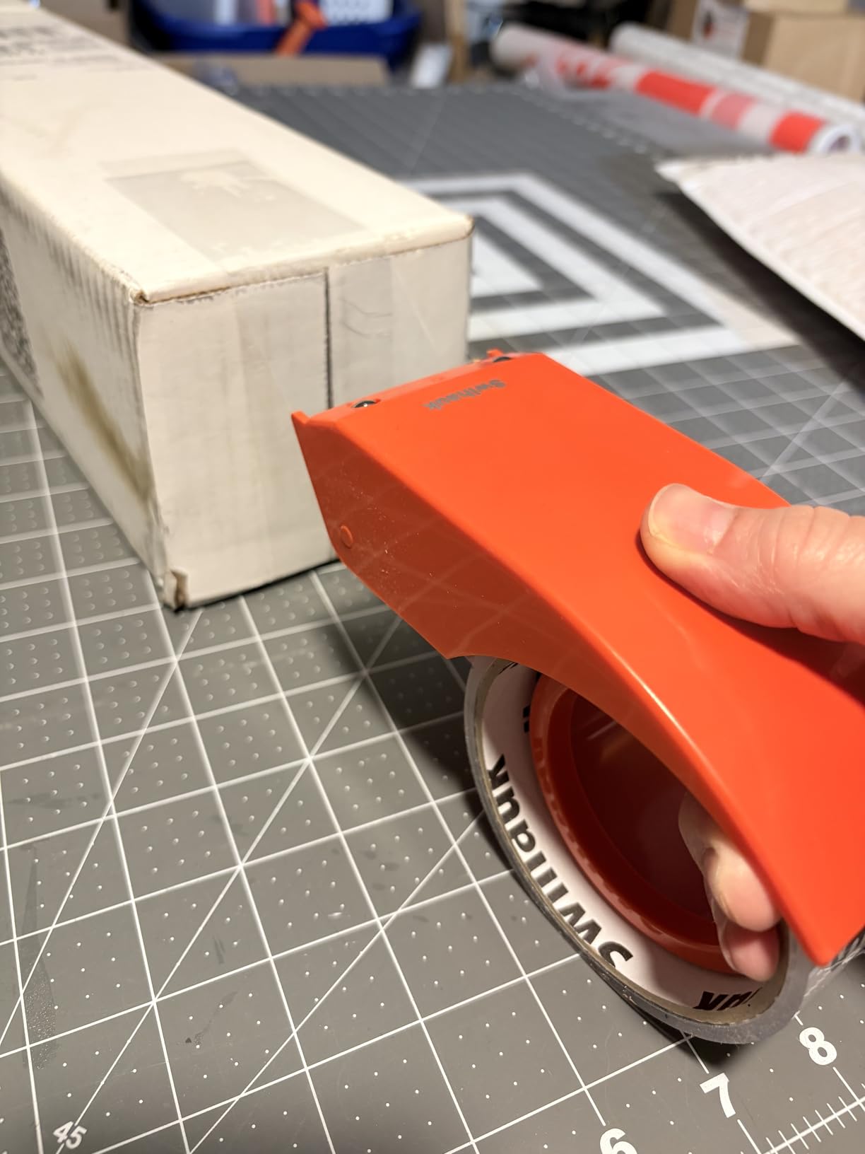 Swihauk 1.88 in x 66.6 YDs Heavy Duty Packing Tape with Dispenser, Strong & Durable Shipping Tape, Packaging Tape, Clear Package Tape for Shipping Moving Storage and Mailing, 1 Roll + 1 Dispenser customer photo 1