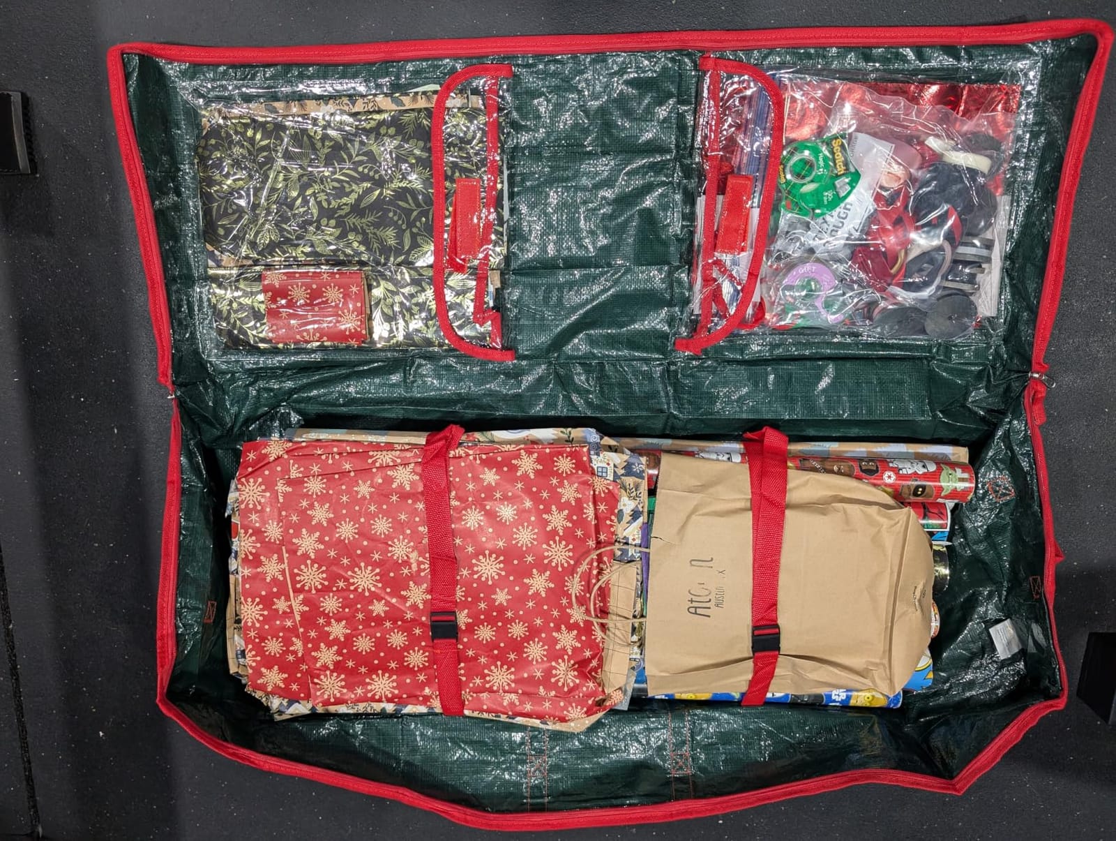 BALEINE Soft Christmas Wrapping Paper Storage Bag, 40