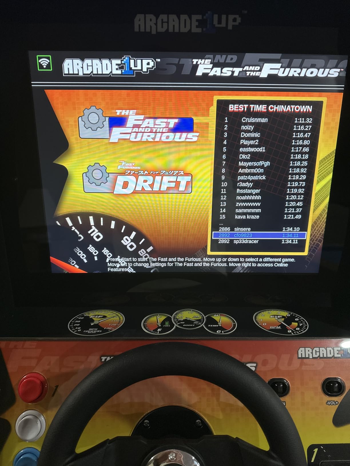 Arcade1Up The Fast and the Furious Deluxe Arcade Machine, Steering Wheel | Gaming Cabinet with 4-Position Gear Shift and Wi-Fi Leaderboards customer photo 1
