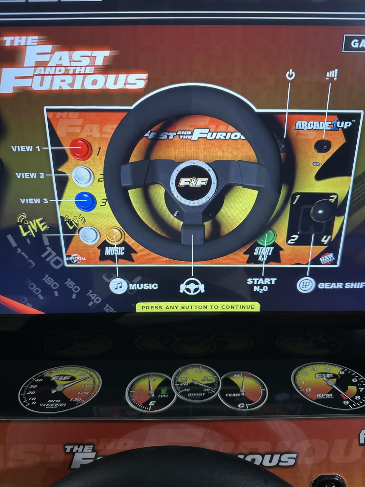Arcade1Up The Fast and the Furious Deluxe Arcade Machine, Steering Wheel | Gaming Cabinet with 4-Position Gear Shift and Wi-Fi Leaderboards customer photo 2