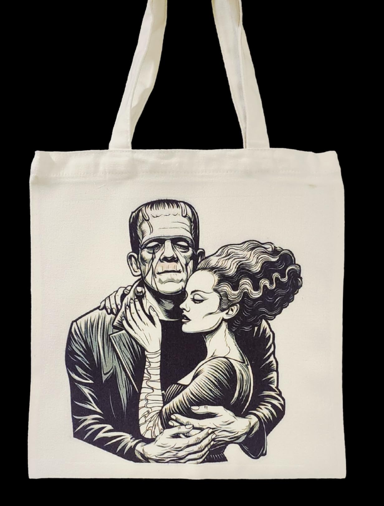 Joyclub Canvas Tote Bags 10 Pack White Polyester Sublimation Blanks for DIY | Medium reusable totes suit heat transfer, tie dye and painting customer photo 1