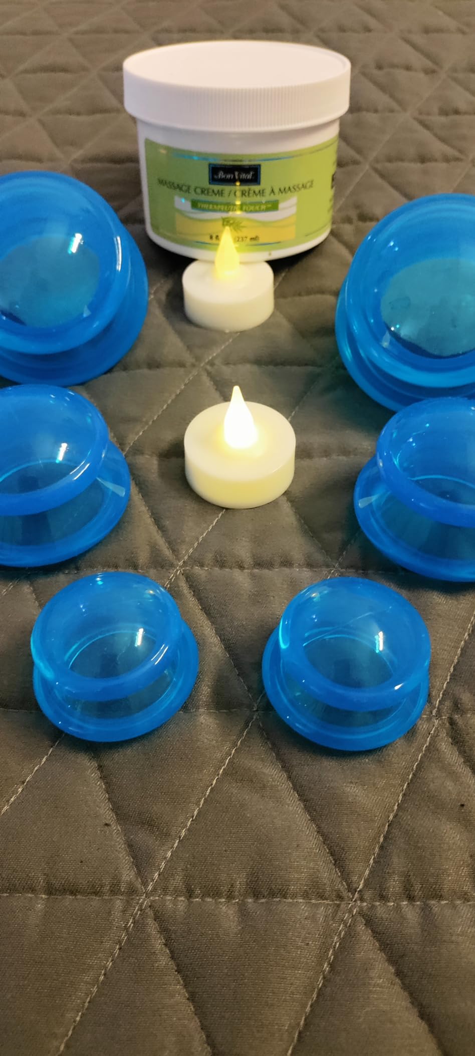 TrelaCo 6 Pcs Silicone Cupping Kit for Massage Therapy,Clear | Cupping Cups 3 Sizes, Suction Therapy for Body Massage Myofascial, Relieves Cellulite Muscle Pain Tension, Studio Household customer photo 1