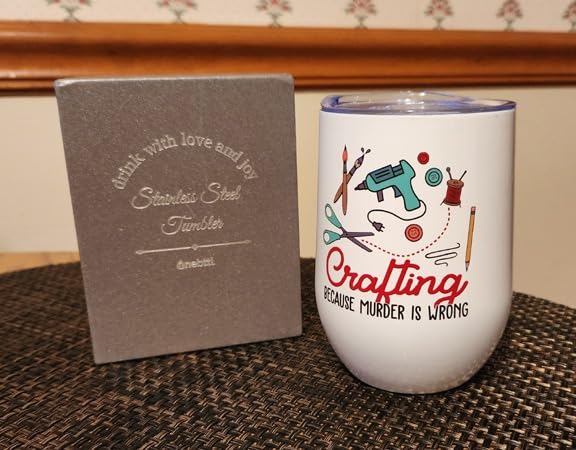 Onebttl Crafter Gifts for Women, 12oz Insulated Tumbler - Craft White, 12oz Stainless Steel, Lid Included, Craft Room Coffee Cup, Crafty customer photo 1