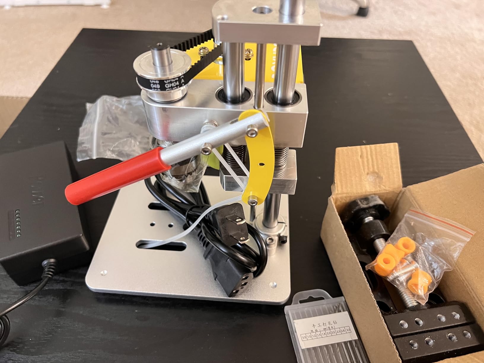 Mini Drill Press, Benchtop Electric Drill Press, Upgraded with Accessories customer photo 2