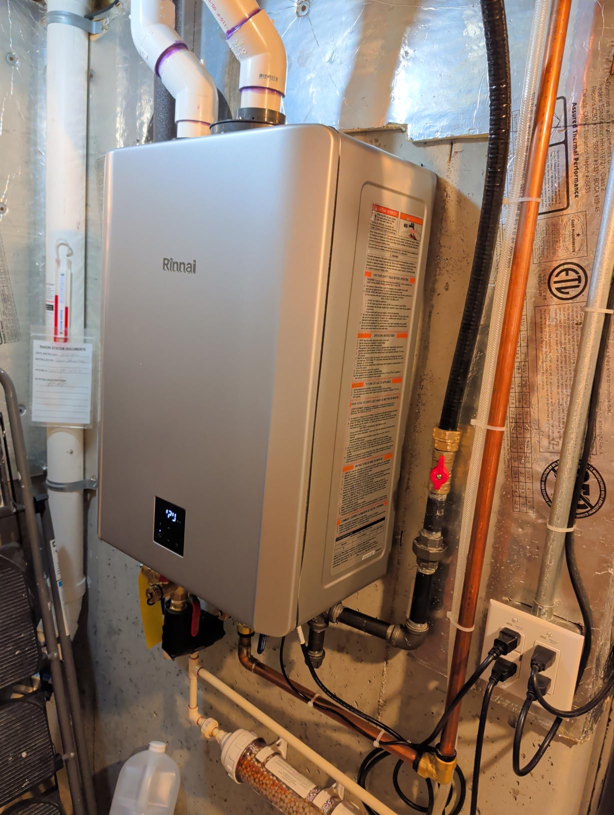 Rinnai RX199iN Condensing Smart Sense Tankless Water Heater | 11.1 GPM, 199k BTU, Smart Sense Supports Natural Gas or Propane, and Indoor/Outdoor, Endless Hot Water, Save Space customer photo 1