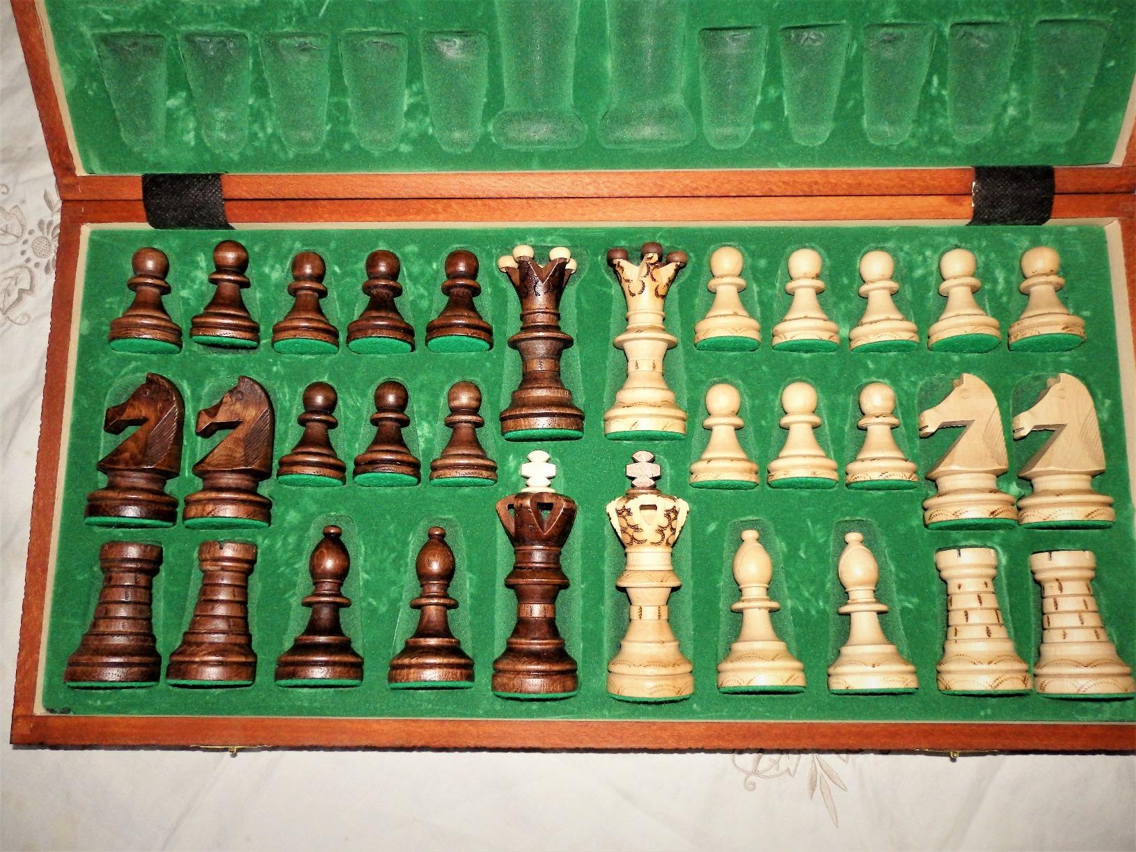 Wegiel Imperator 21-Inch Luxury Wooden Chess Set for Adults and Kids - Handcrafted from Premium Beech and Birch Wood - Unique Folding Design with Chess Piece Storage, Brown customer photo 1
