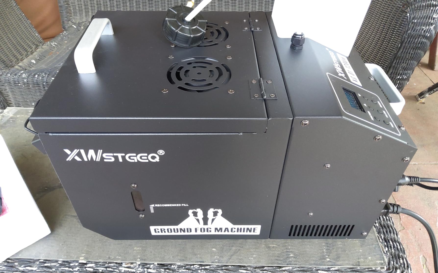 Low Lying Fog Machine, 1200 Watt Water Based Ground Fog Machine with Wireless Remote, DMX 512, Manual Control - Ideal for Weddings, Halloween, Parties, DJs, and Stage Performances customer photo 2