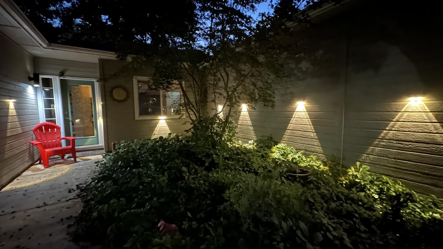 Solar Fence Lights Outdoor - 2700/4000/6000K 3 Mode, 8 Pack Solar Fence Lights Outdoor Waterproof LED, Fence Light Solar Powered for Outside, Backyard, Railing, Step, Patio,Wall and Home Improvement customer photo 1