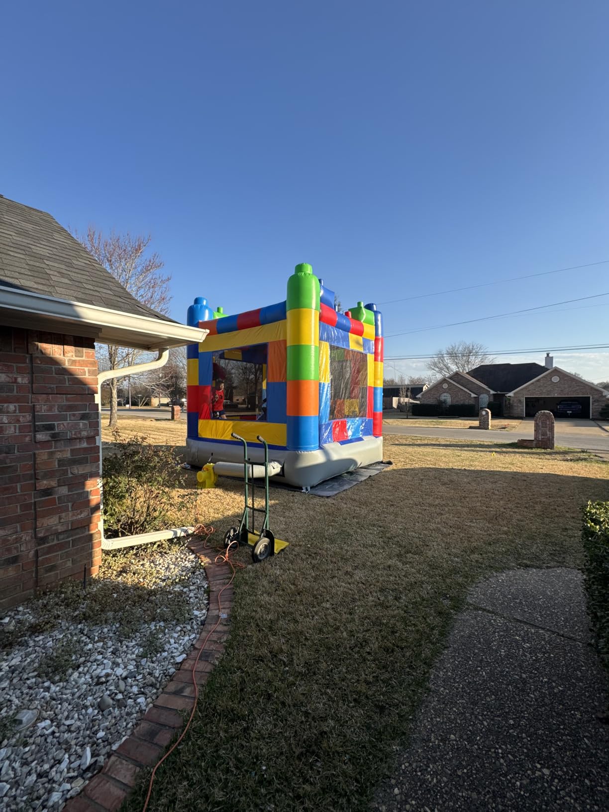 12.5'x13' Commercial Bounce House with Blower & Basketball Hoop; Durable 13' Tall Marble Vinyl Inflatable Jumper for Kids and Adults, Rental Quality, Indoor & Outdoor customer photo 1