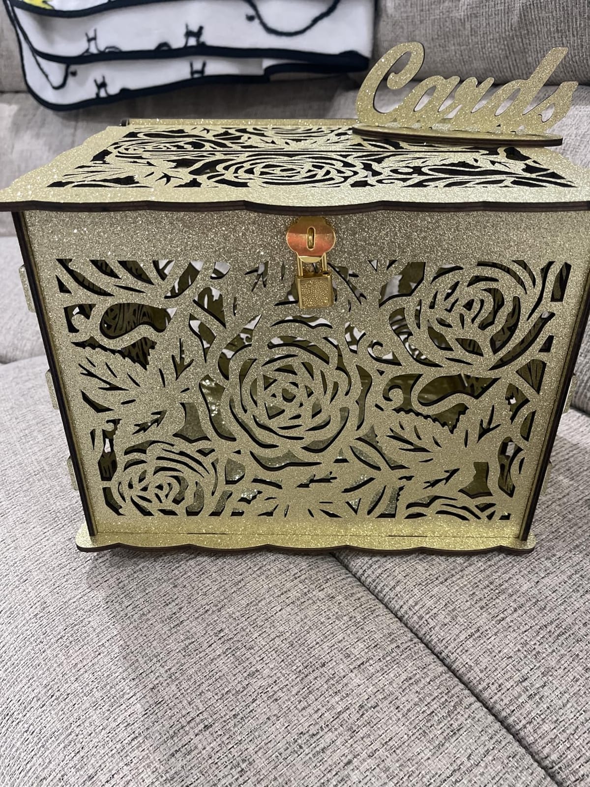 Rustic Wood Wedding Card Boxes for Reception, Vintage Gift Card Box Holder with Acrylic Window & Slot, Large Envelope Money Box customer photo 2