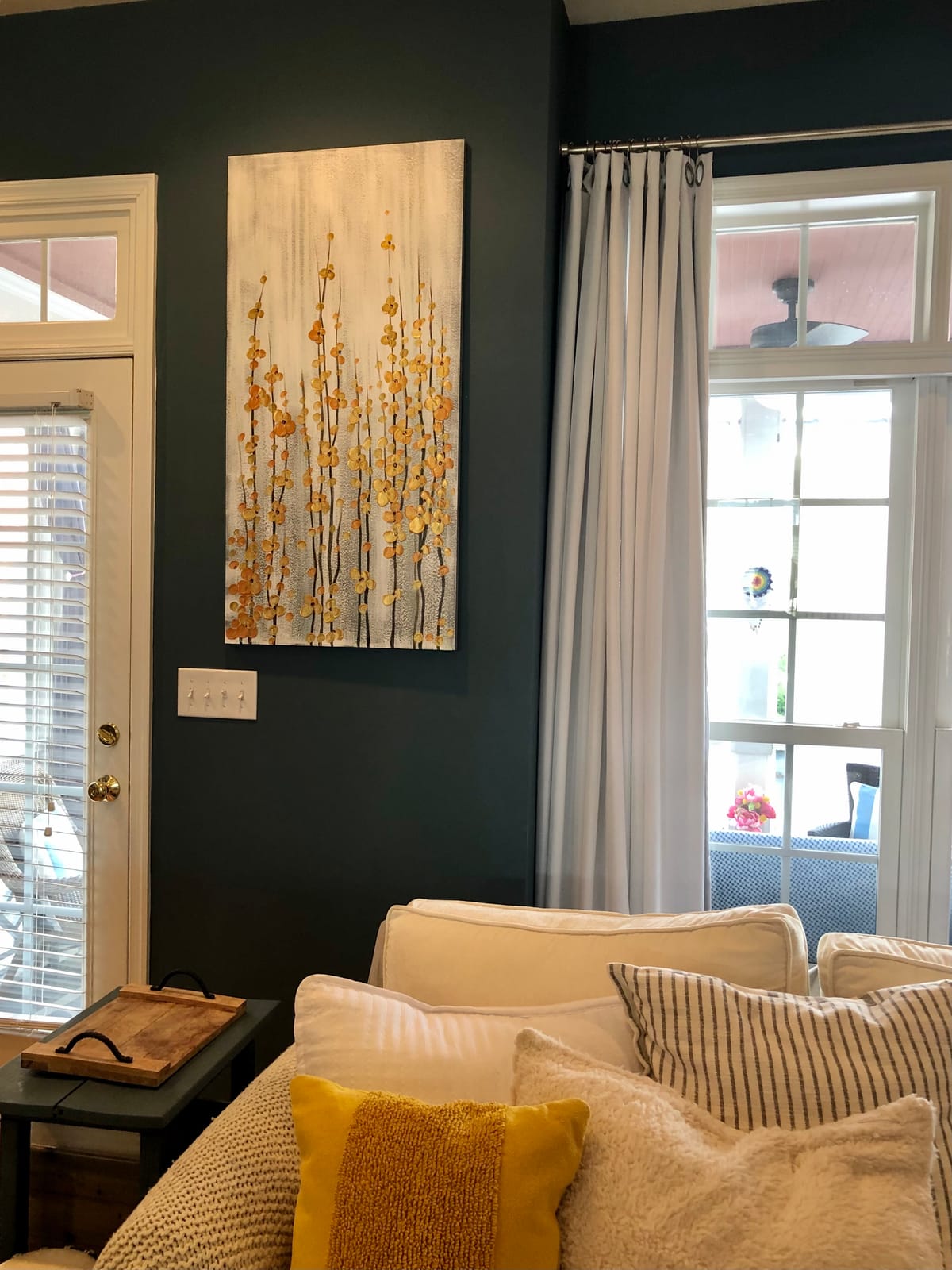 Yotree Paintings, 30X60 Inch Painting Oil Hand Painting Silver-gold Flowers Paintings 3D Hand-Painted On Canvas Abstract Artwork Art Wood Inside Framed Hanging Wall Decoration Abstract Painting customer photo 2