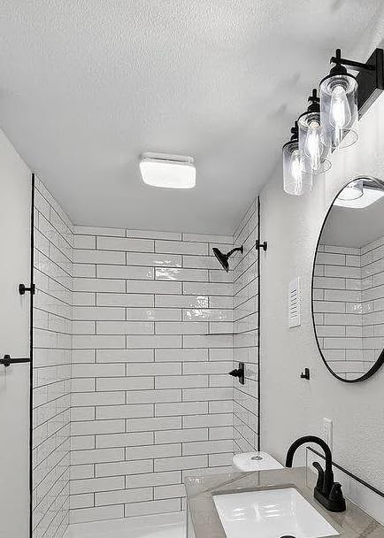 Fitop Bathroom Exhaust Fan with Light, 1.0 Sones 110 CFM 43W 1200LM Ceiling Mount Shower Ventilation Exhaust with Light, Bathroom Vent with Light, No attic installation required, ETL customer photo 2