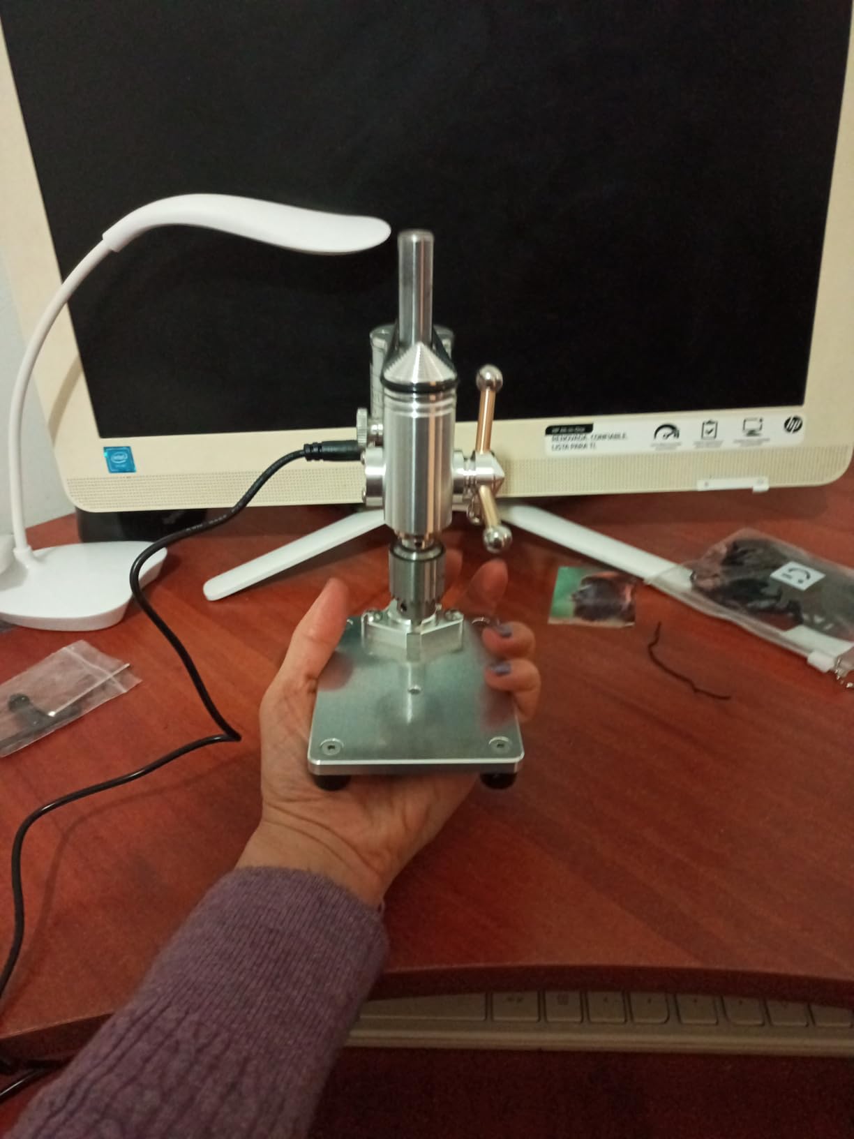 Mini Drill Press, Precision Benchtop Drill Press | Variable Speed CNC Motor, JT0 Chuck 360° Rotating customer photo 2