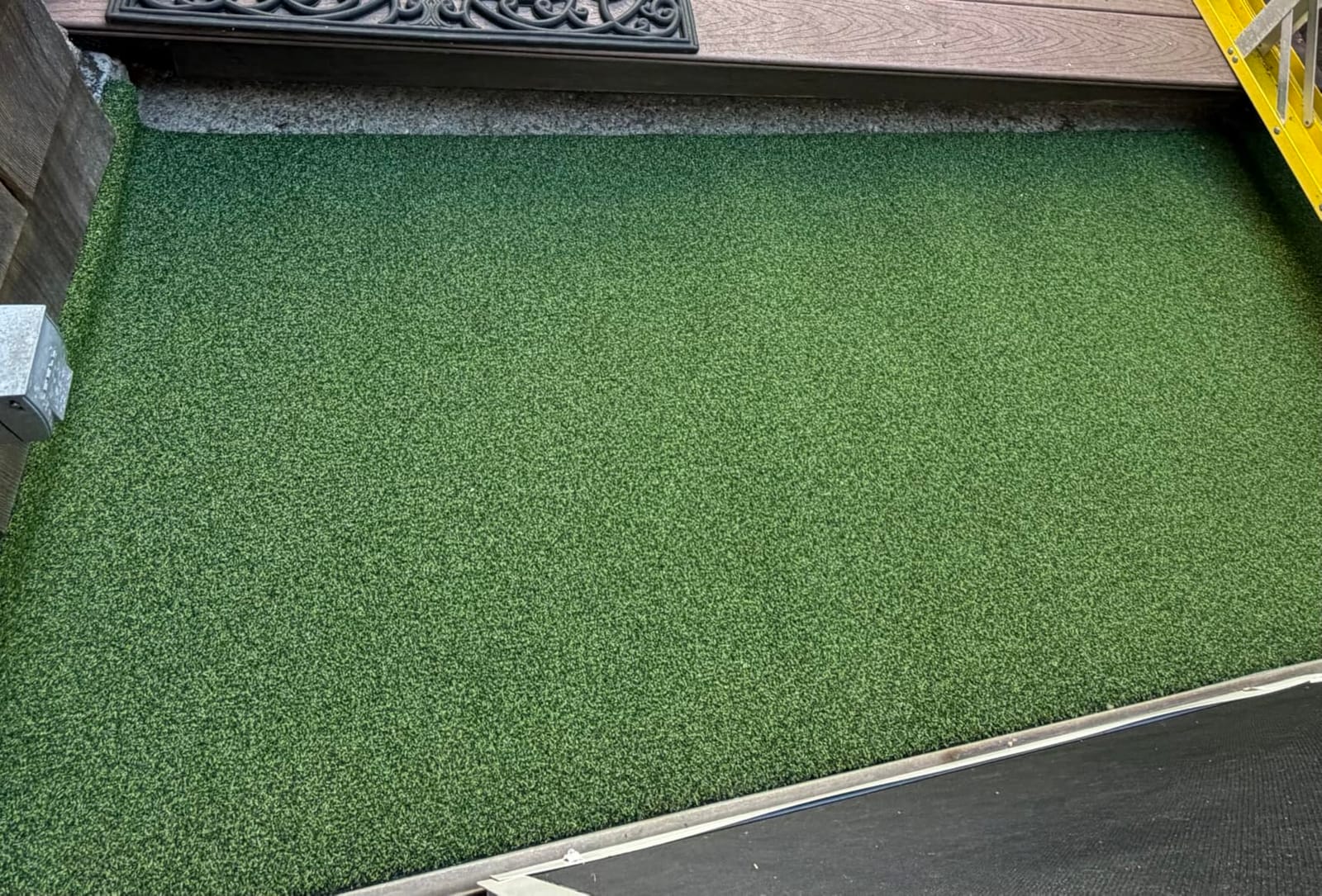Ottomanson Artificial Grass Turf Runner Pro 31 inch x 12 ft | Fake Grass Rug for Gym Turf Lane, Putting Green & Sled Training, Indoor Outdoor Turf Mat with Drainage Holes, UV Resistant customer photo 1