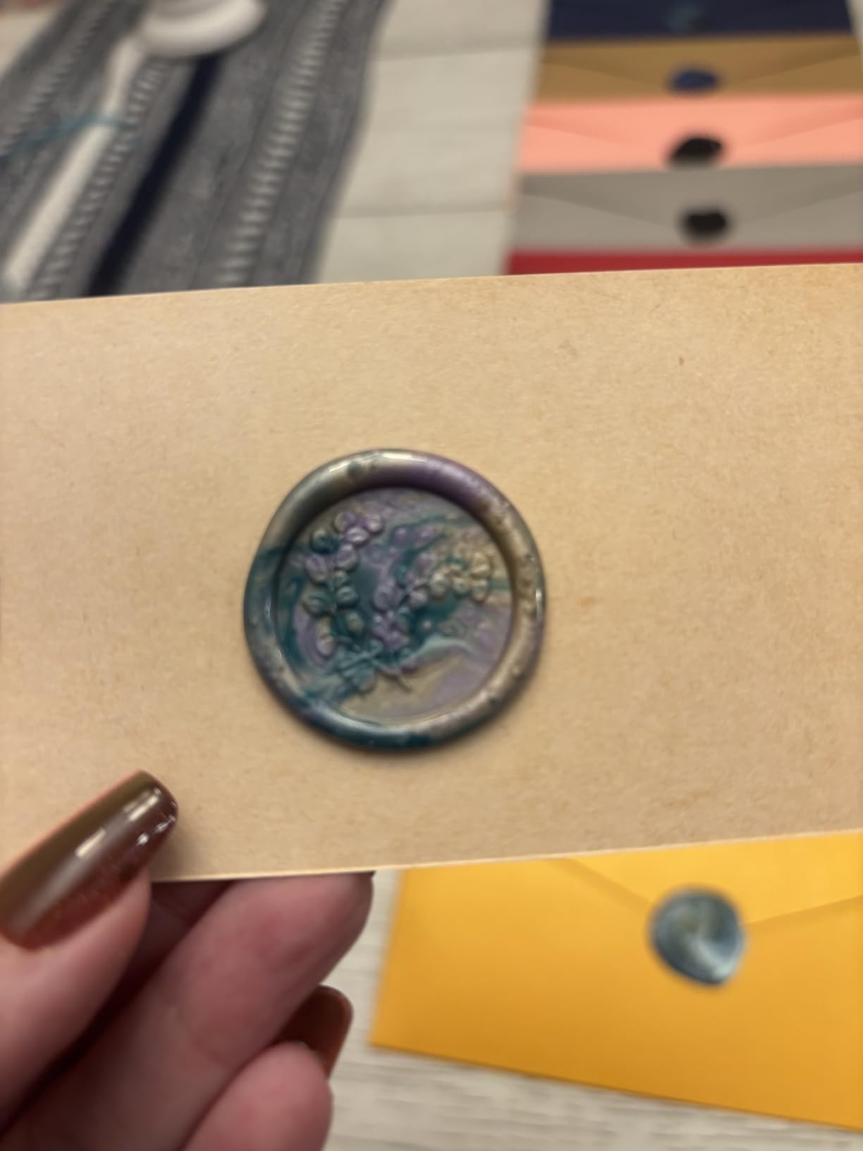 TRINIDa Wax Seal Stamp Kit with 24 Colors 624 Beads for Wedding Invitations customer photo 2