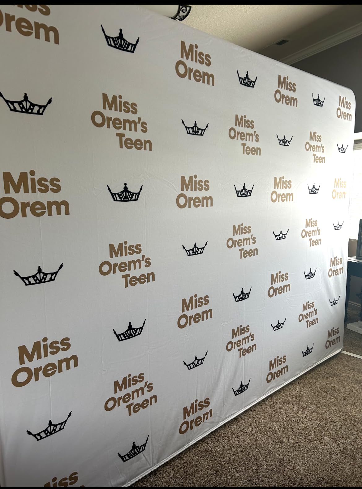 Customize Trade Show Display Tension Fabric Backdrop Frame and Banner Set | 7.5×7.5 FT Double-Sided Printing Step and Repeat Backdrop Stand for Business, Events, Weddings & parties customer photo 1