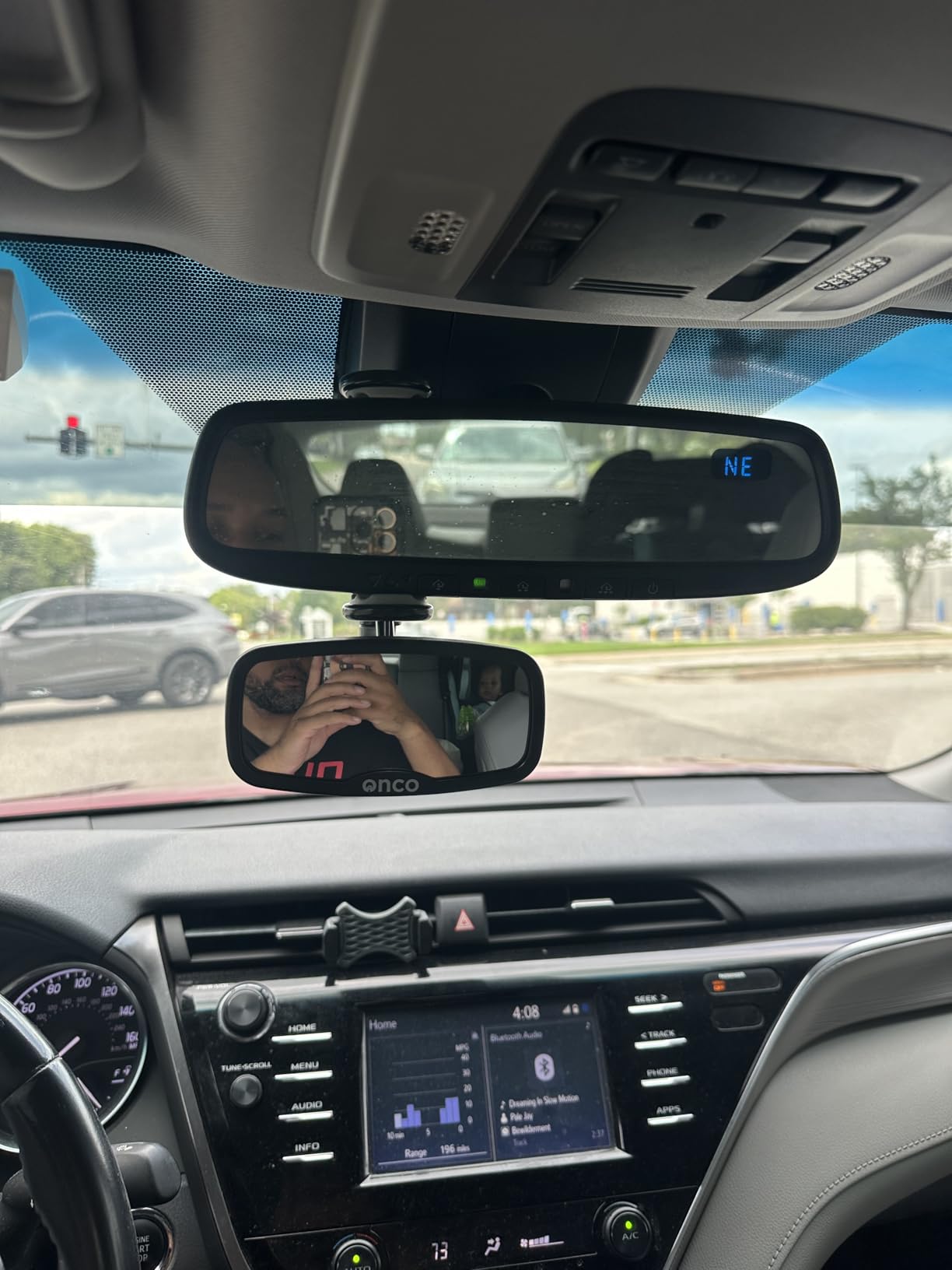 Onco Baby Car Mirror for Rear Facing Seats (2 Pack) | Double award-winning, shatterproof and shakeproof baby car mirror with 360° rotation and clear convex view for newborn safety customer photo 1