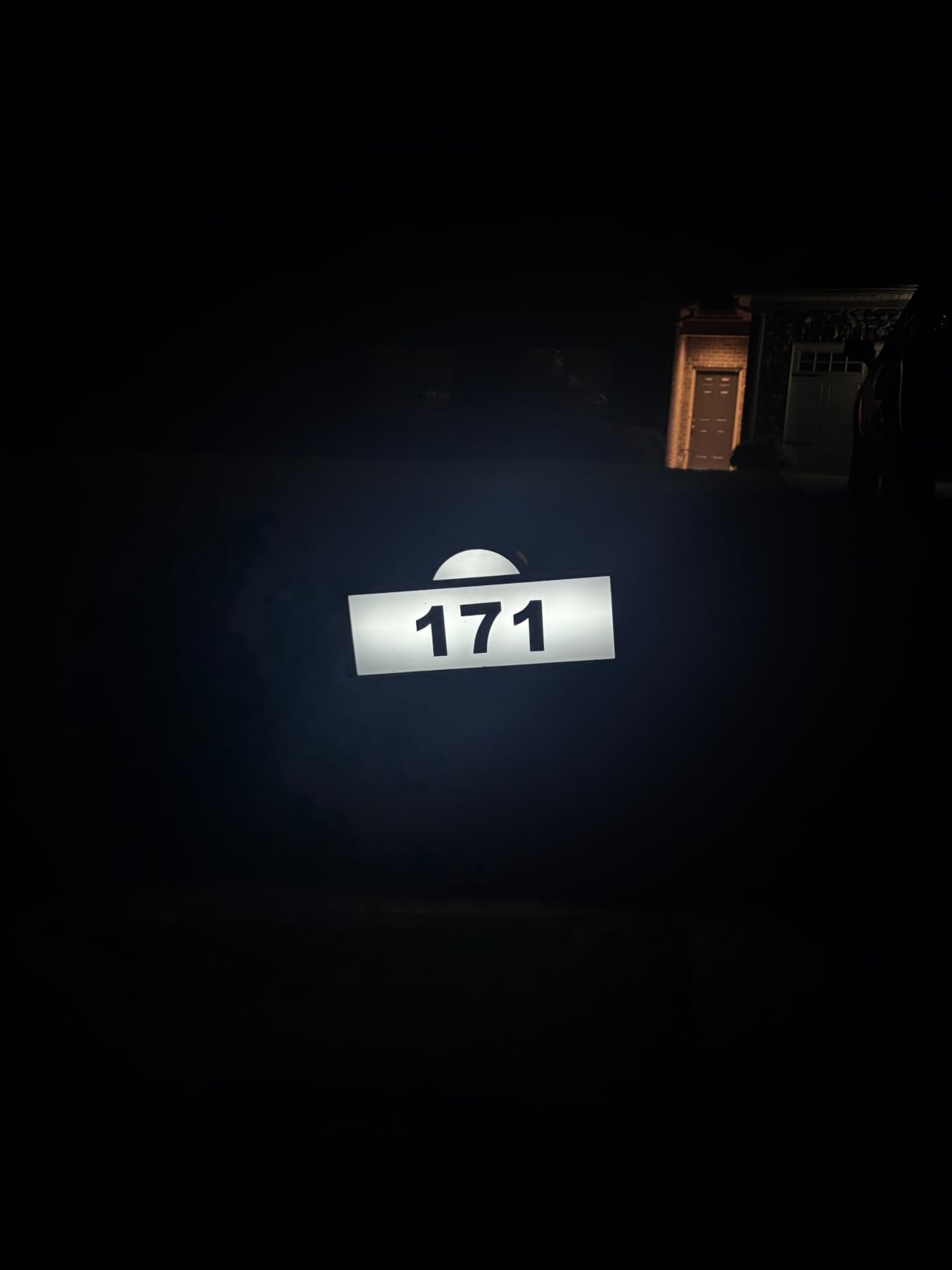 Solar Address Signs for Yard, Solar Powered Address Sign with Warm White & Cold White, IP65 Waterproof Solar House Numbers for Outside, LED Illuminated Plaques Wall Mounted & In Ground customer photo 1