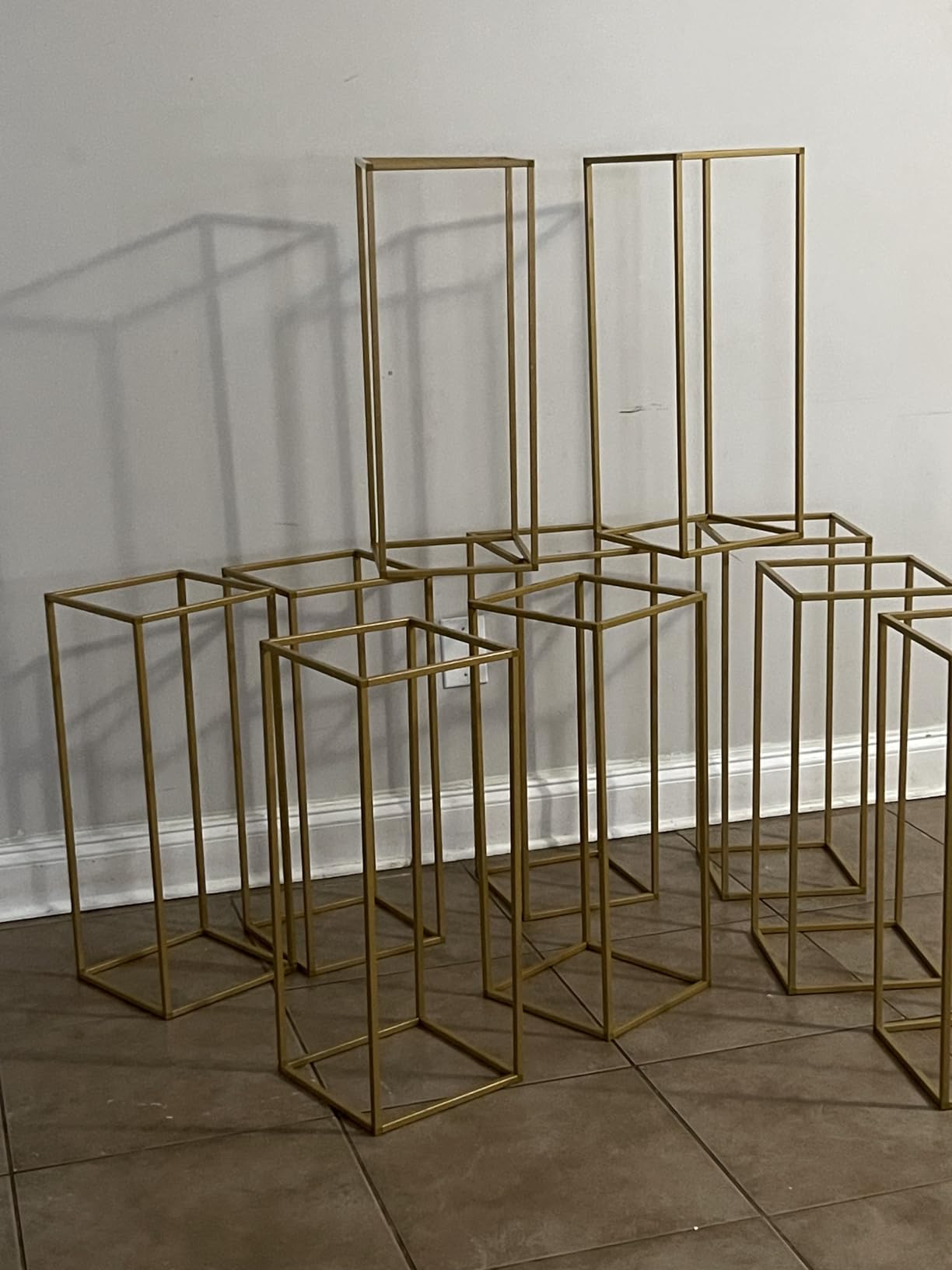 Gold Flower Stand for Wedding 10 Pcs, Gold Vase Metal Column Stand, Floor Vase Table Centerpieces for Reception, 23.6inch Wedding Flower Stand, Flower Column Stand for Wedding Home Party Decorations customer photo 1
