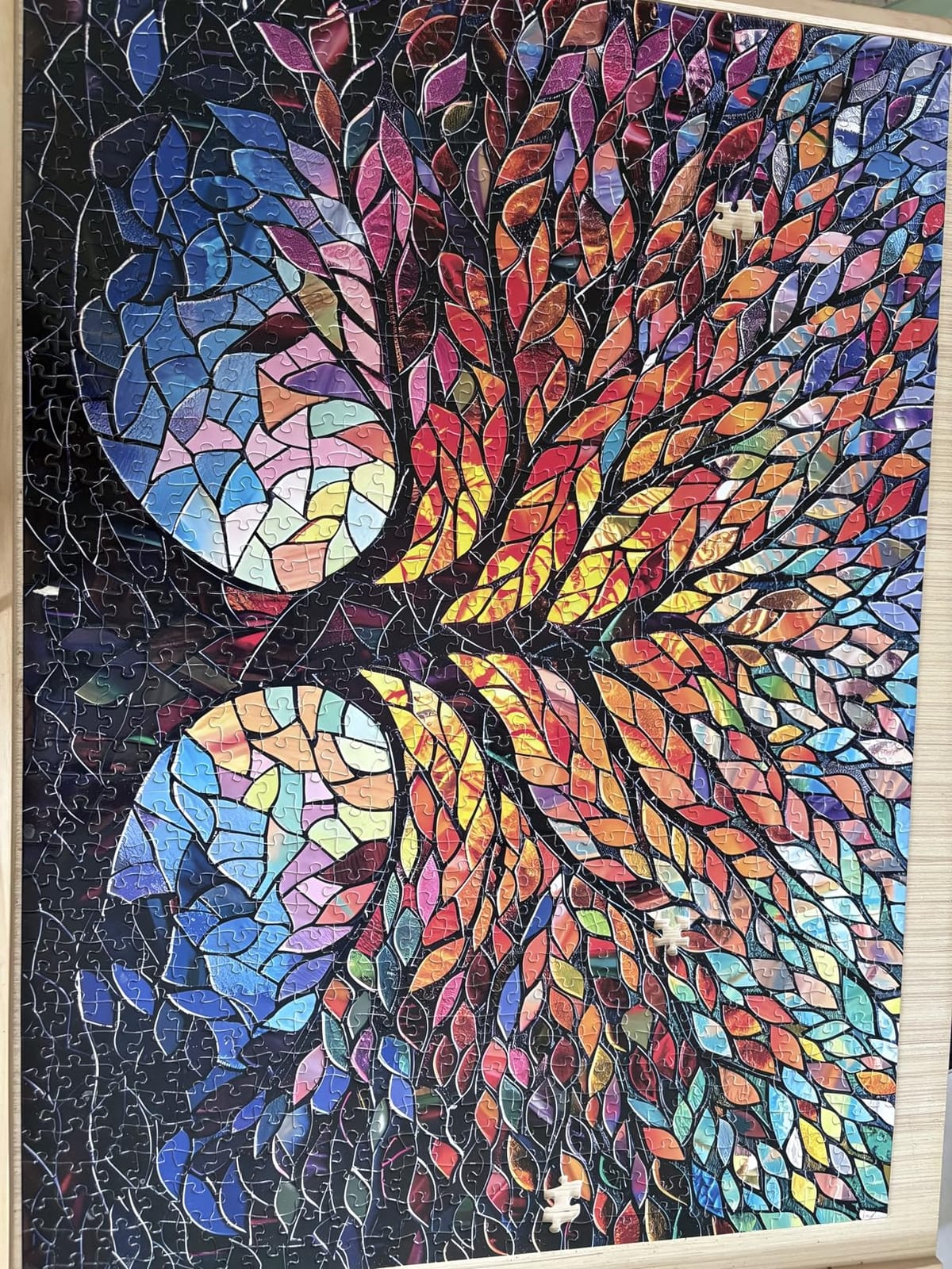 PICKFORU Stained Glass Puzzle Tree of Life Puzzles for Adults 1000 Pieces, Impossible Hard Difficult Challenging Puzzles for Adults, Colorful Mosaic Tree of Life Jigsaw Puzzle 1000 Pieces customer photo 2