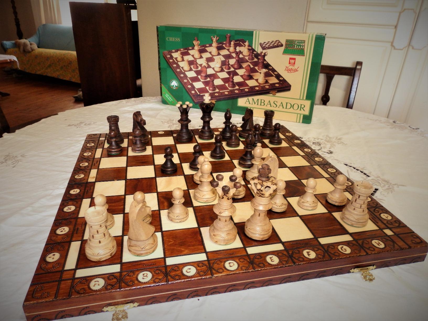 Wegiel Grand Royal Wooden Chess Set for Adults - 18 Inch Luxury Chess Set, Handcrafted from Premium Beech and Birch Wood - Unique Folding Design with Storage customer photo 2