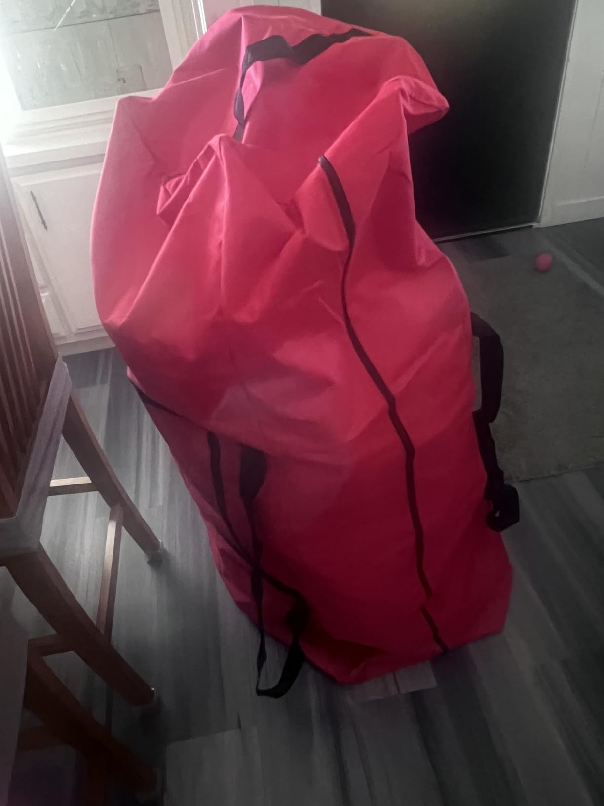 Holiday Cheer Heavy Duty Artificial Christmas Tree Storage Bag Fits Up to 9ft Tall, Waterproof with Durable Handles & Zipper Xmas Tree Storage Bag (RED) customer photo 1