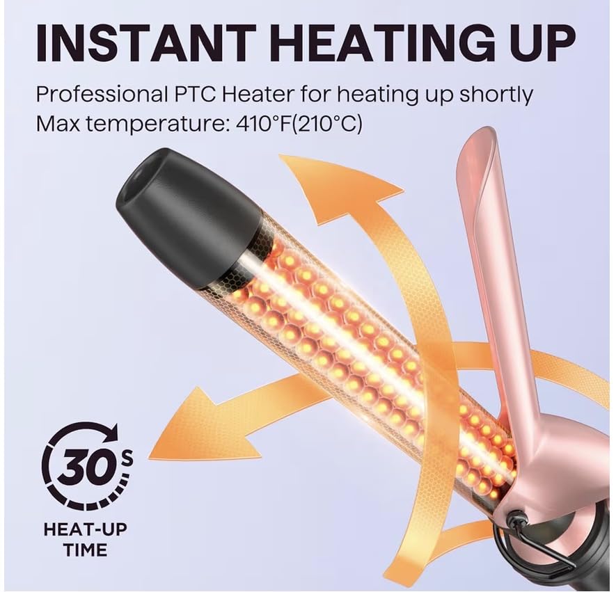 Wavytalk 5 in 1 Curling Wand Set, 0.5-1.25