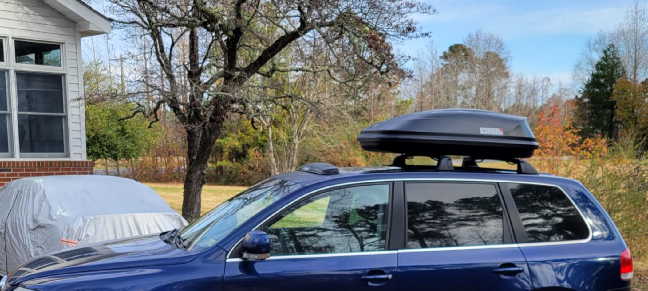 Hard Shell Roof Top Cargo Carrier Waterproof Travel Luggage Box | Universal Mounting for Travel Storage, 110LBS Weight Capacity with Security Keys, 53 x 34 x 15 Inches, Black (11 Cubic) customer photo 1