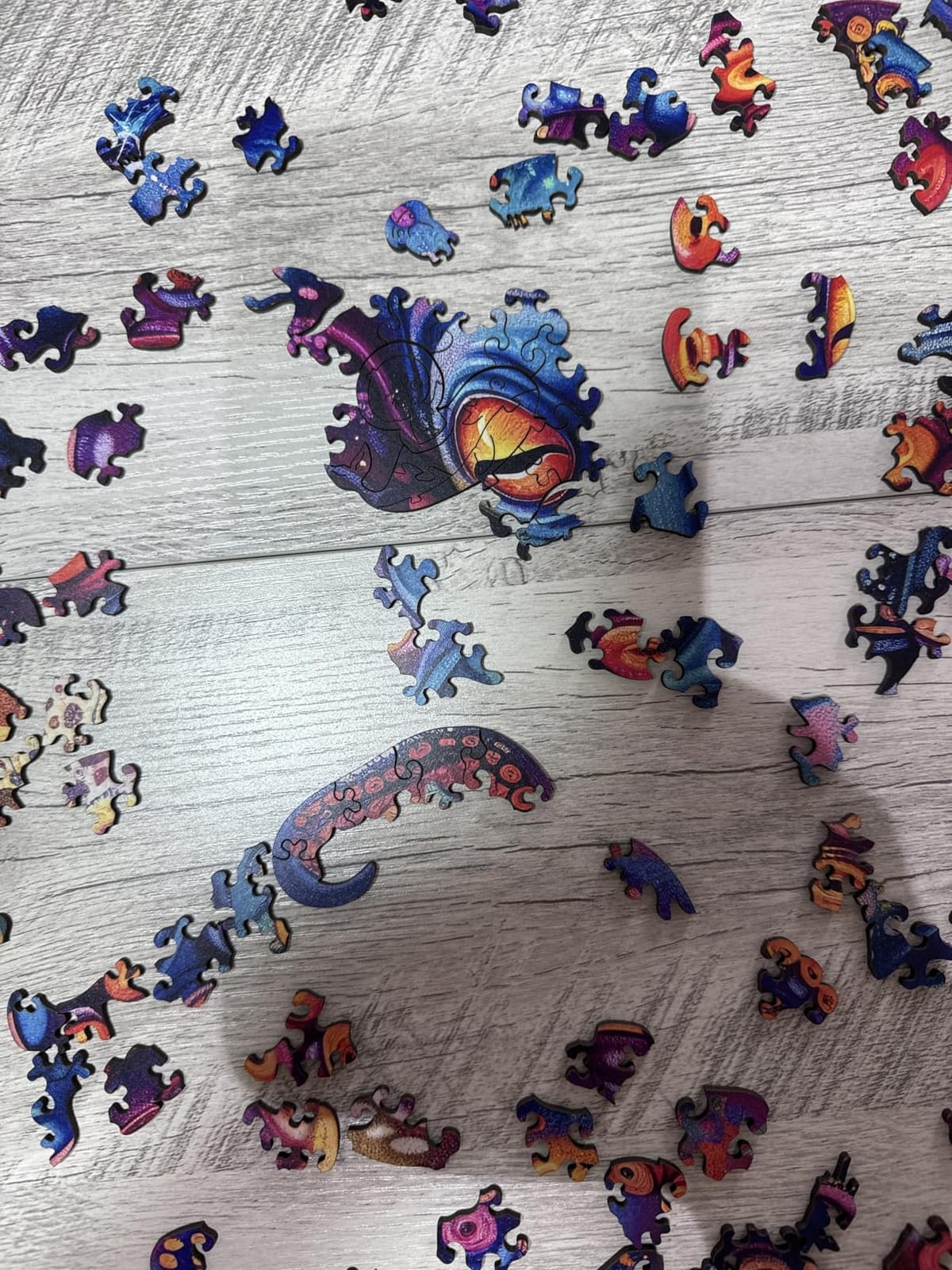 500 Piece Puzzles for Adults, Wooden Octopus Jigsaw Puzzles | FSC Certified Cool Puzzles, Unique Shape Ocean Puzzle Piece, Wall Decor, Wood Creative Gift for Family Game 16.9x16.9 in customer photo 2