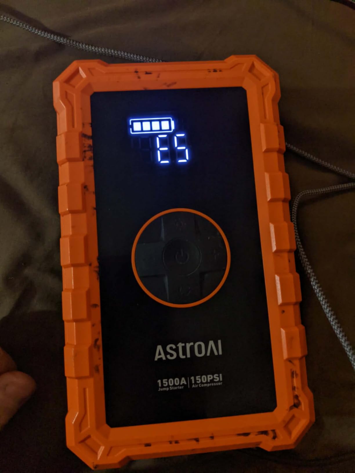 AstroAI S8 Air Jump Starter with Air Compressor, 3000A Peak Car Battery Jump Starter Portable (9.0 Gas/6.5L Diesel) with 150PSI Cordless Auto-Shutoff Tire Inflator, 12V Battery Charger Booster(Orange) customer photo 2