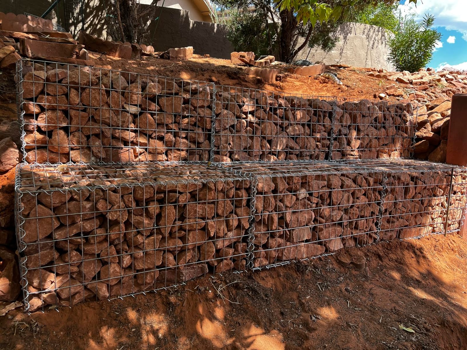 Tandefio Galvanized Steel Gabion Basket Modular Gabion Cages Stone Planter Cages for Garden Projects Quick and Easy Construction Silver (1 Pcs, 78.7'' x 19.7'' x 39.4'') customer photo 1