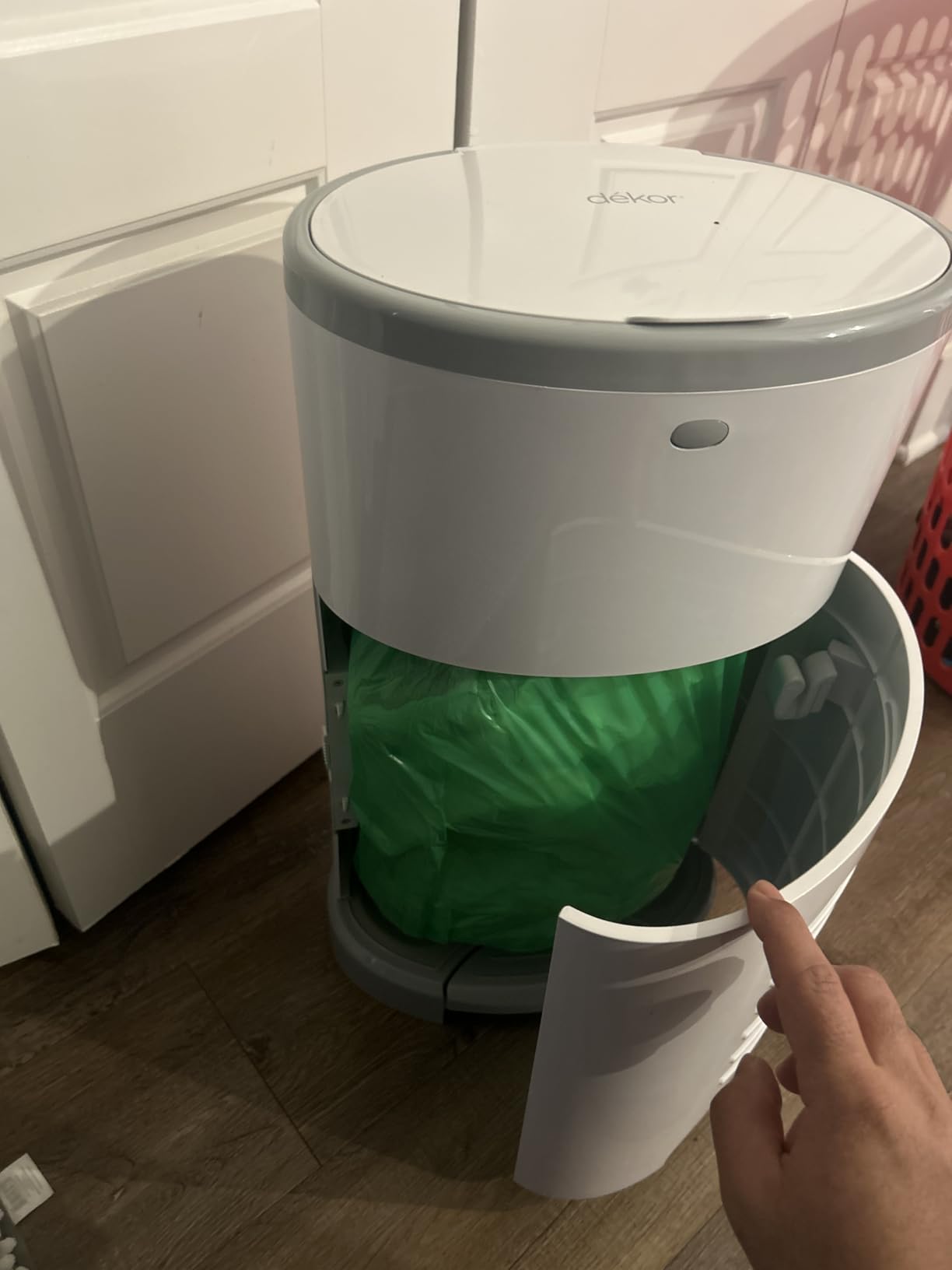 Diaper Dekor EKO Classic Diaper Pail, White | Eco-Friendly Diaper Pail Made with 70% Recycled Materials customer photo 1
