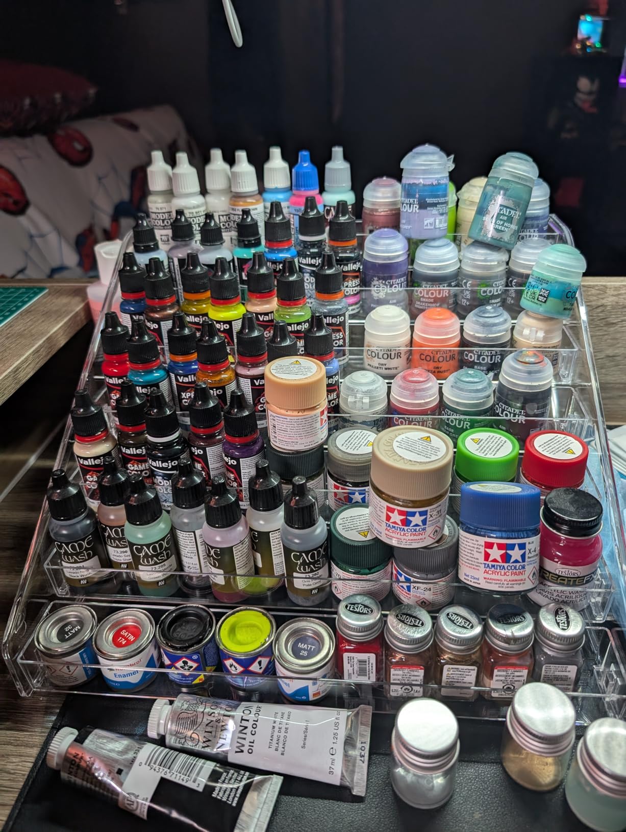 7Tier Acrylic Paint Organizer, Nail Polish Rack Shelf,Painting Bottle Holder customer photo 2