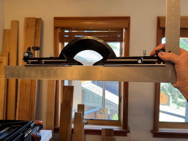 DOVAMAN 12-Inch Dual-Bevel Sliding Compound Miter Saw, 15-Amp | 3800 RPM motor with laser guide, 4.2 x 13 in max cut, 0-45 degree bevel & miter cut and 9 positive stops. customer photo 2