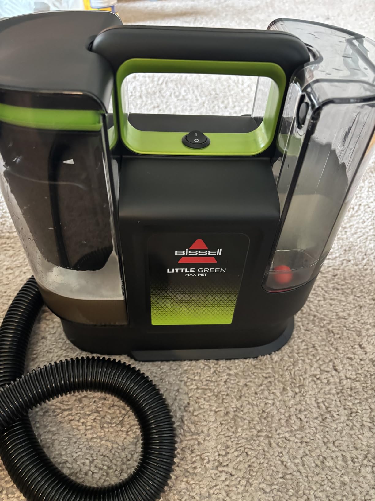 BISSELL Little Green Max Pet SmartMix Carpet Cleaner, 38572 | SmartMix Technology auto-mixes solution; self-cleaning tough stain tool; upholstery & car detailing customer photo 2