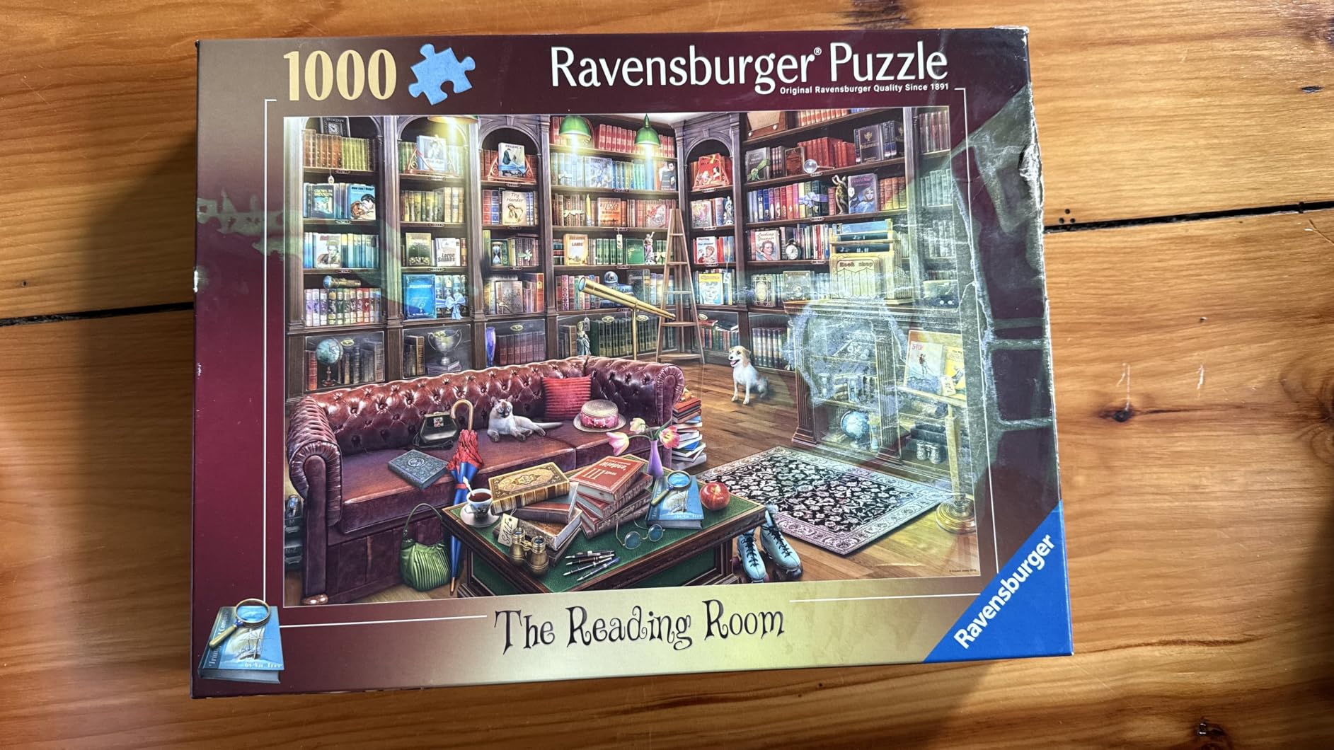Ravensburger The Reading Room 1000 Piece Jigsaw Puzzle for Adults - Peaceful Library Scene with Books, Knick-Knacks & Overstuffed Chairs - Premium Quality customer photo 2