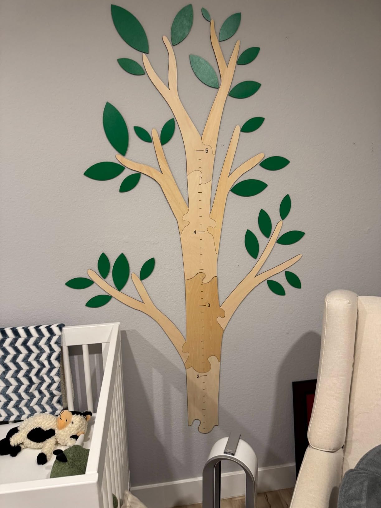 Wooden Growth Chart for Wall - Tree Height Chart for Kids, Wooden Growth Ruler, Nursery Growth Chart, Toddler Room Decor, Playroom Wall Decor, Kids Room Decor customer photo 2