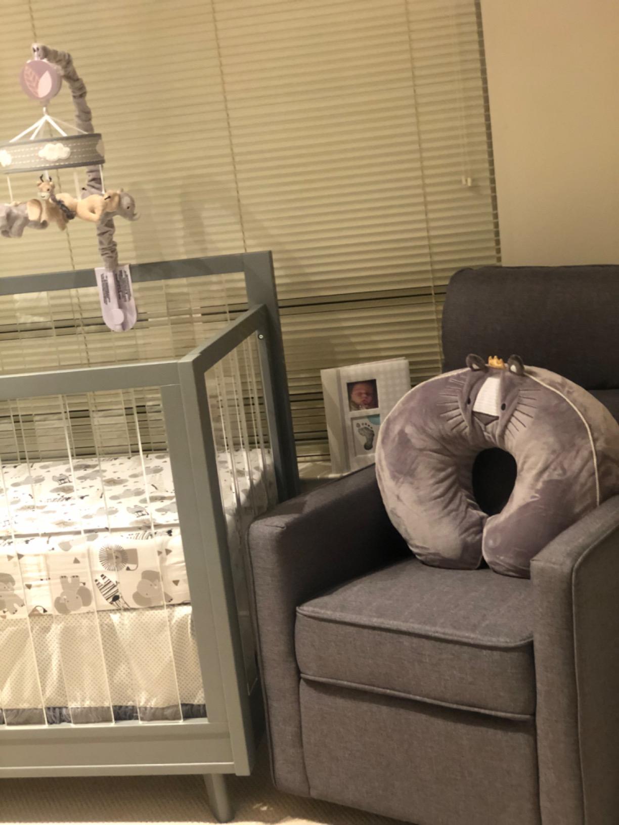 DaVinci Gabby Glider Recliner Nursery Chair w/ 360 Degree Swivel - Beach | High Pillowback Glider Rocking Chair - GREENGUARD Gold & FSC Certified customer photo 1