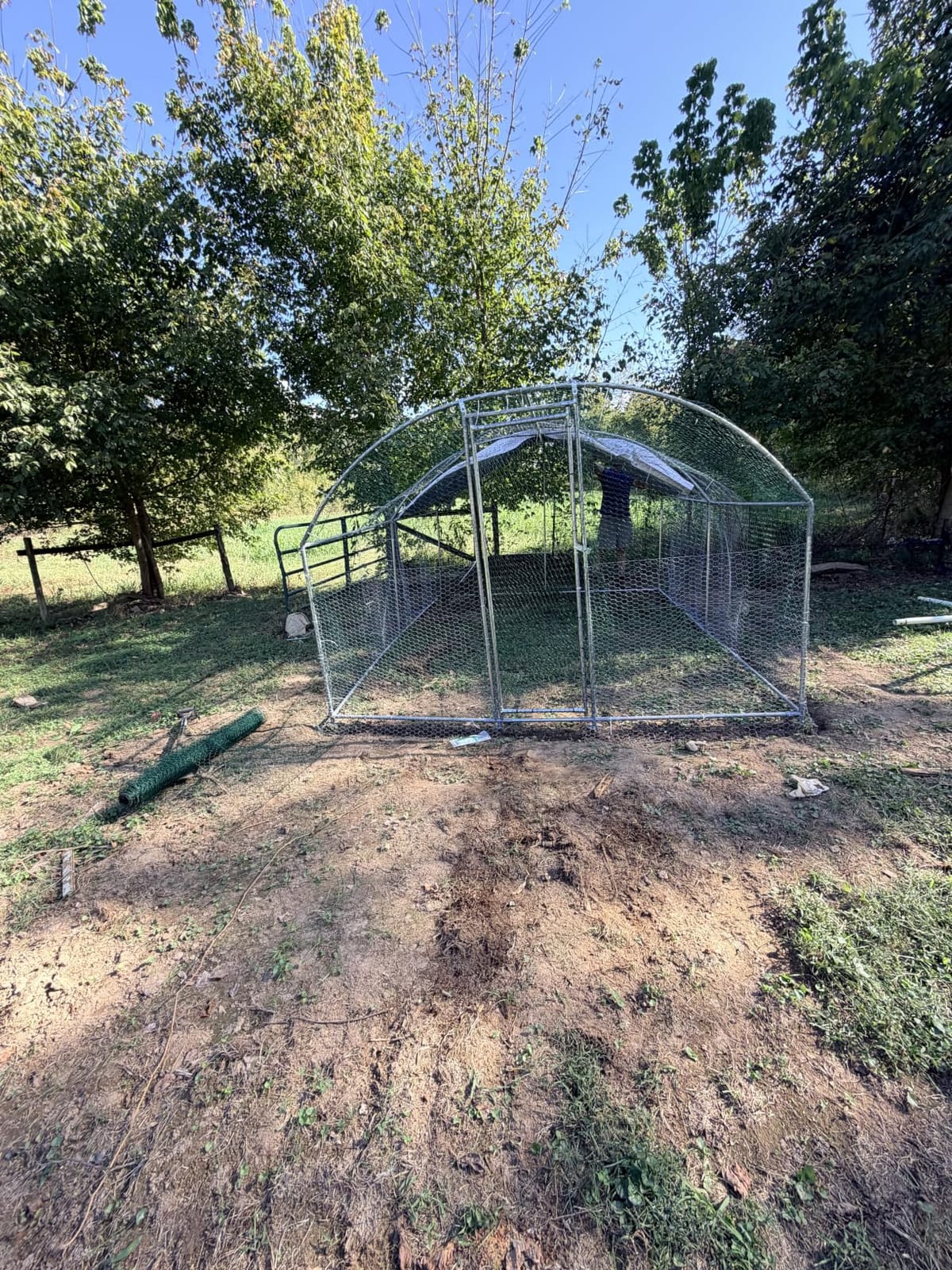 Large Metal Chicken Coop, 19.7x9.8x6.5ft Walk-in Chicken Runs for Yard with Cover, Spire Roof Hen House with Security Lock for Outdoor and Backyard, Farm, Duck Rabbit Cage Poultry Pen customer photo 2