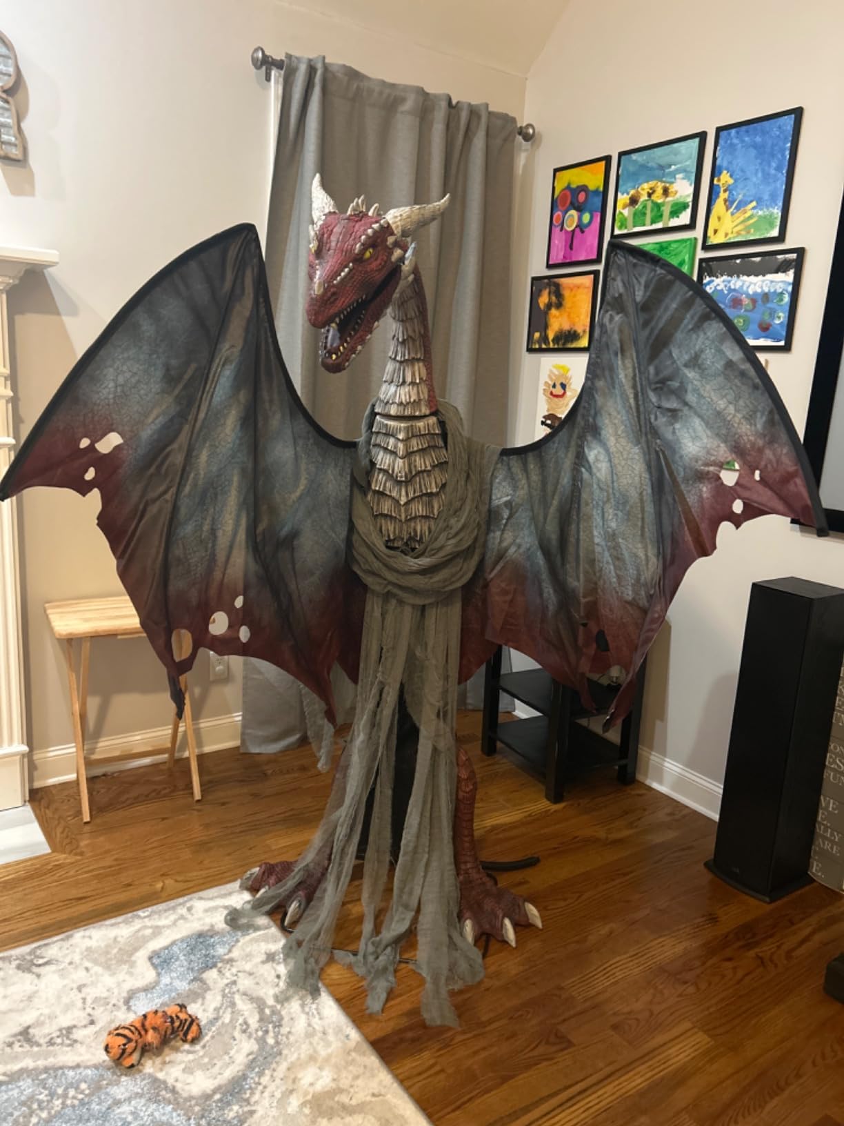 Haunted Hill Farm Motion-Activated 10-Ft. Tall Towering Reaper, Plug-in Talking Scare Prop Animatronic with Spooky Sound Effects and Lights for Indoor or Covered Outdoor Creepy Halloween Decoration customer photo 1
