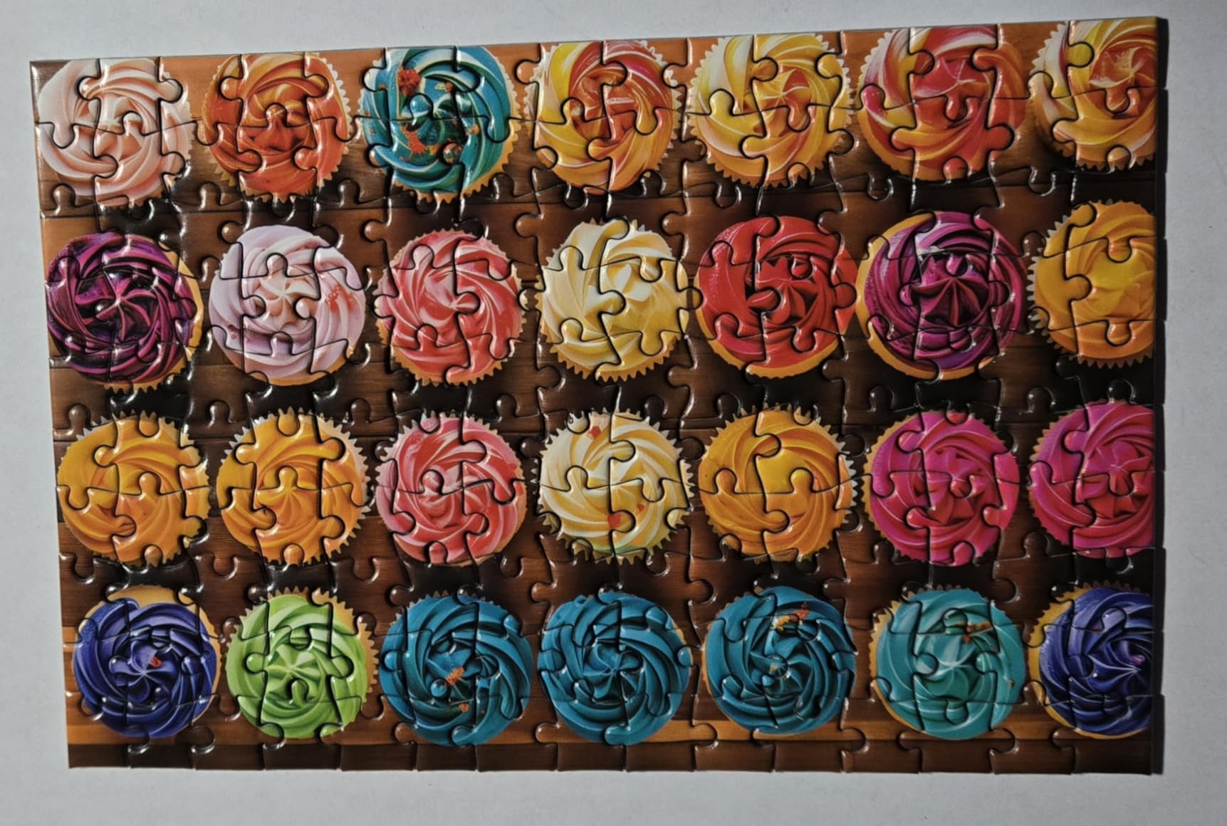 Small Jigsaw Puzzles for Adults 150 Pieces Vintage Candy Cupcake Donut Mini Jigsaw Puzzles Challenging 6 x 4 Inches, 3 Pcs,Mini Easel Included customer photo 2