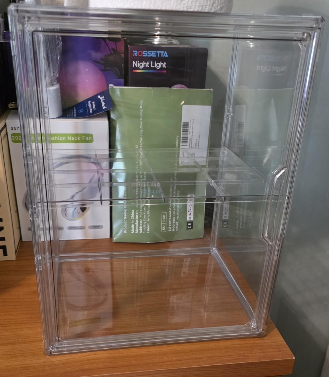 LXLXXL Acrylic Box Display Case, 5-Pack XL Stackable Storage Bins with Lid | Clear Acrylic Display Case With Magnetic Lid, Dustproof Showcase for Figures Cosmetics customer photo 2