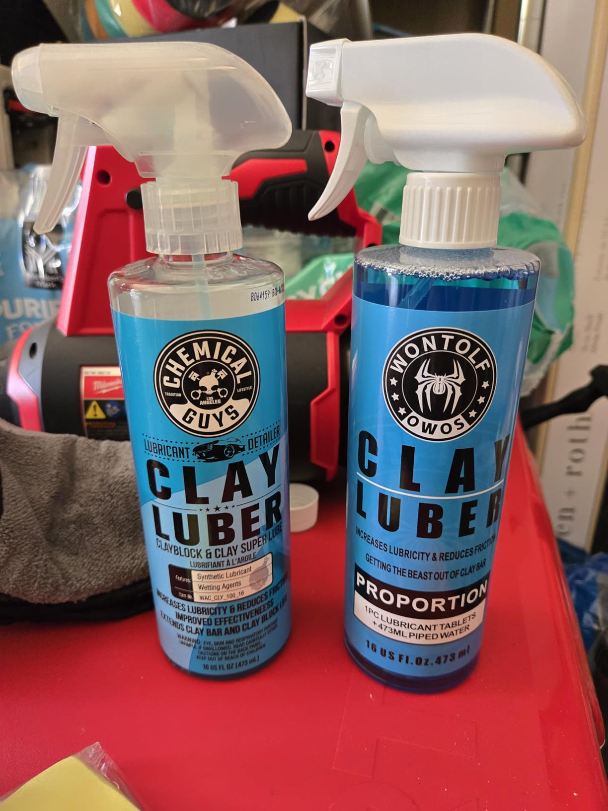 Wontolf Complete Clay Bar Kit, Car Detailing Kit for Car | Magic Clay bar and lubricant lift bonded grime, overspray and fallout, prepping smooth paint for wax, or coating customer photo 2