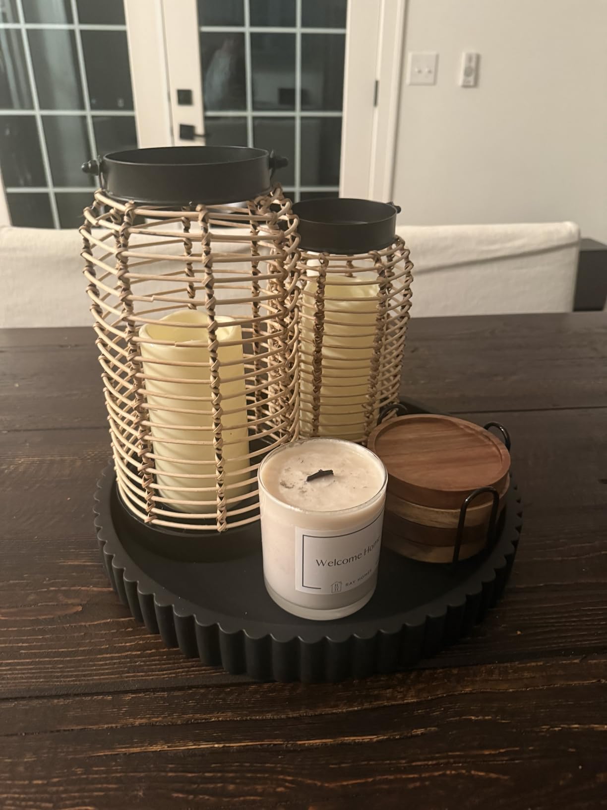 KIBAGA Natural Rattan Boho Lanterns - Handcrafted Chic Decor for Patio & Porch customer photo 2