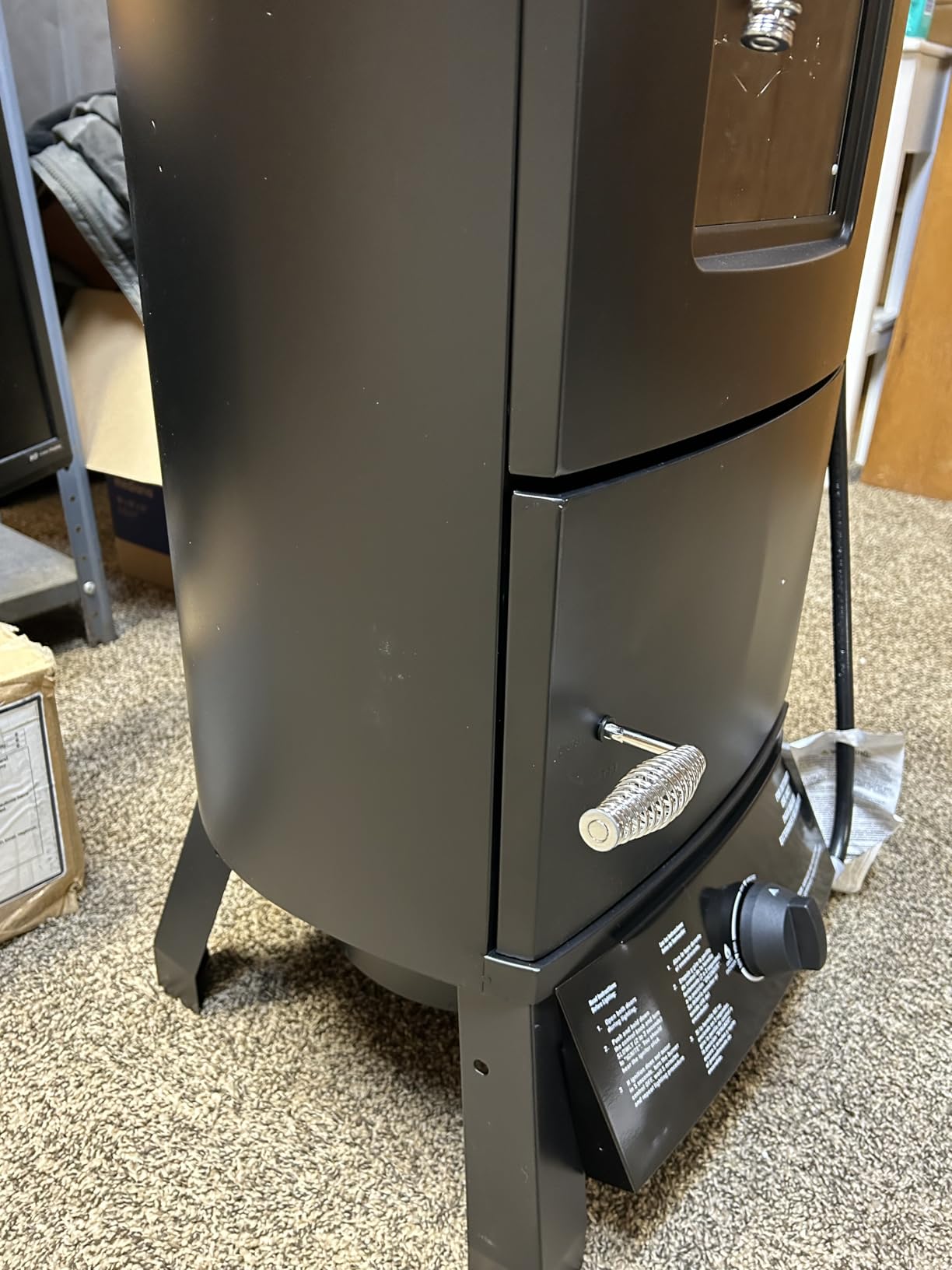 Propane Smoker, Vertical Smoker with Three Removable Shelves, Outdoor Grills & Smokers with Thermometer for BBQ, Backyard, Black customer photo 1