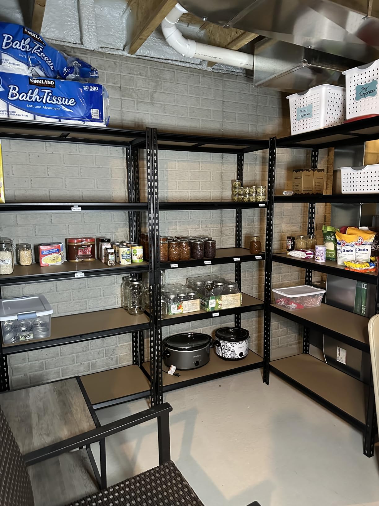 reibii 2 Pack Garage Shelving, 2400LBS Each, Heavy Duty Storage Shelves | For Basement Pantry Workshop, 36