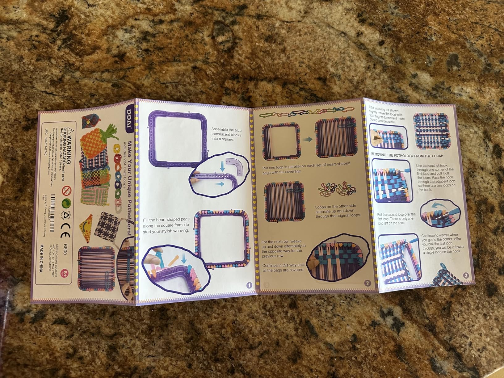 Weaving Loom Kit Toys Crafts - Arts and Crafts for Kids and Adults - Great Birthday Gifts for Girls Ages 6 7 8-12 13 Years Old - Sturdy Frame Potholder Loom Making Kits Portable Box and Craft Loops customer photo 2