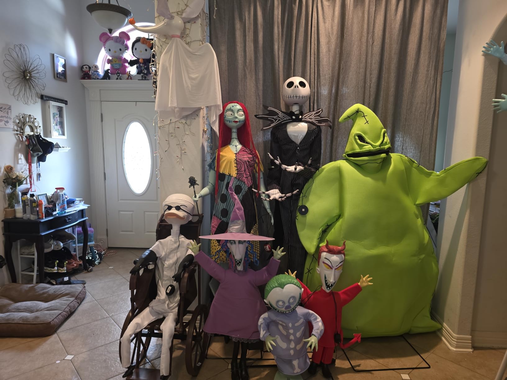 Gemmy Nightmare Before Christmas Jack Skellington 6ft Animatronic Decoration | Pumpkin King Halloween Skeleton, Black customer photo 2