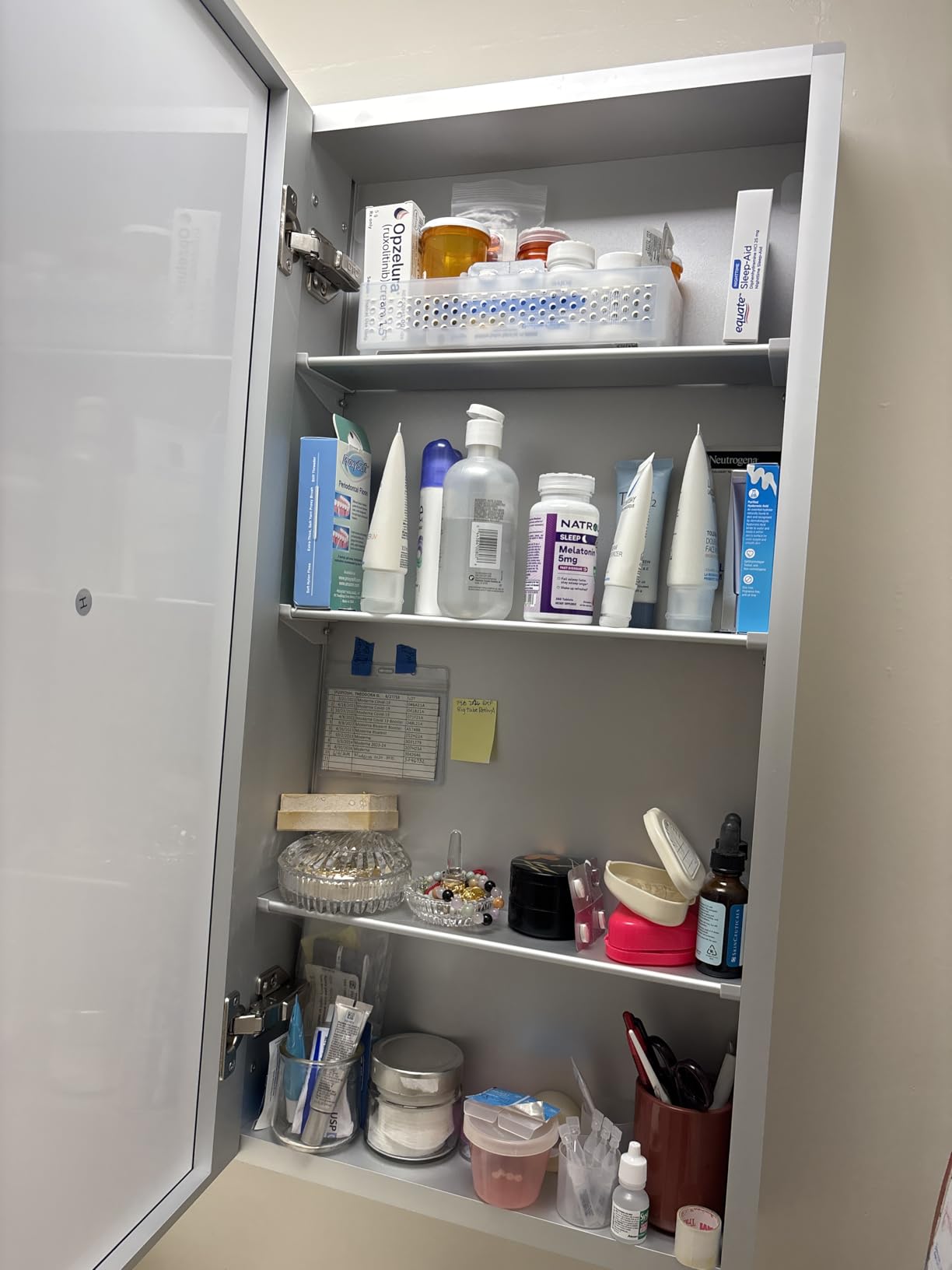 20x26 Medicine Cabinet Mirror with Storage Tempered, Aluminum Surface Mount or Recessed Medicine Cabinet Silver with Adjustable Shelves for Bathroom Vanity Modern Farmhouse customer photo 2