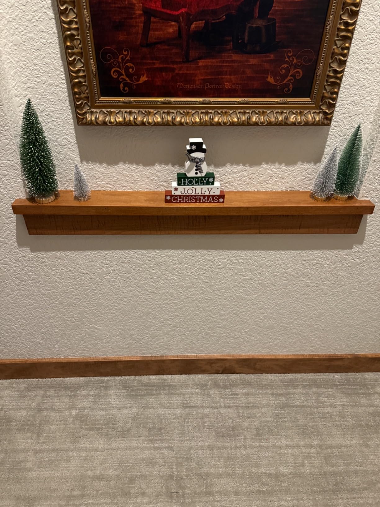 Christmas Decorations-4 PCS Wooden Block Sign-Classic Red White Green Christmas Ornaments for Home Shelf Mantel Fireplace Table Windowsill Decor customer photo 1